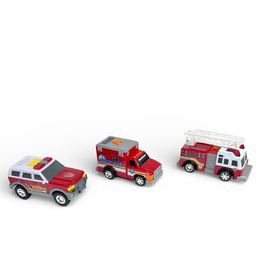 Tonka Light Up & Sound Emergency Vehicle Toy Lot